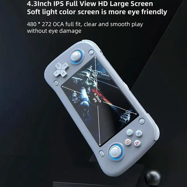 Main image of XF43 Retro Handheld Game Console 4.3in IPS Screen Open Source Linux Game Player RK3128 Chip Pocket Video Player Grey