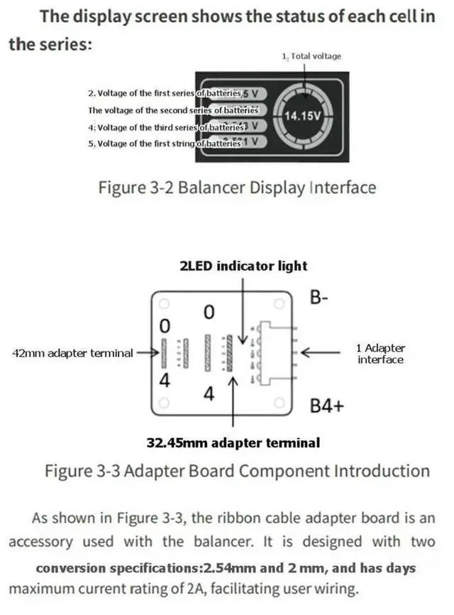 Alt view image 3 of 6 - Handheld Equalizer Active Balancer 4S with Voltage Display Lifepo4 Equalizer Lipo/LTO Voltage Tester