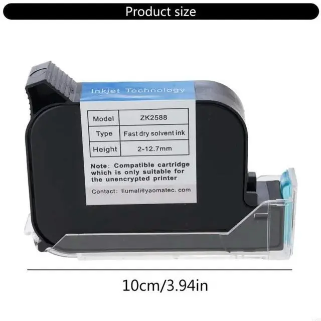 Main image of For ZK2588 Printers Refill Solvent Fast Dry Cartridge for No Encrypted Hand Inkjets Printers Quick-Drying