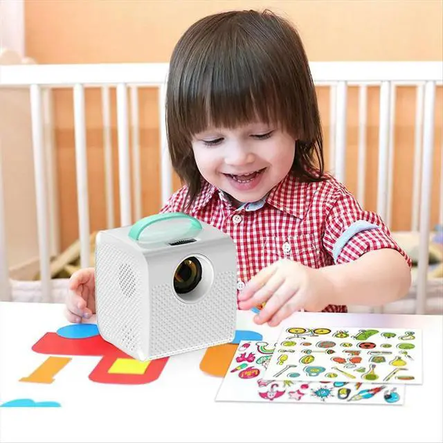 Alt view image 3 of 6 - Q2 Mini Projector for Kids 800x480 Resolution, Home Theater Beamer Ideal Christmas and Birthday Gift US Plug