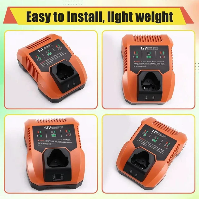 Main image of For AEG Electric Tools Li-Ion Charger for RidGid 12V 2.0Ah 6.0Ah Lithium LL1230 L1215 R82059 EU PLUG