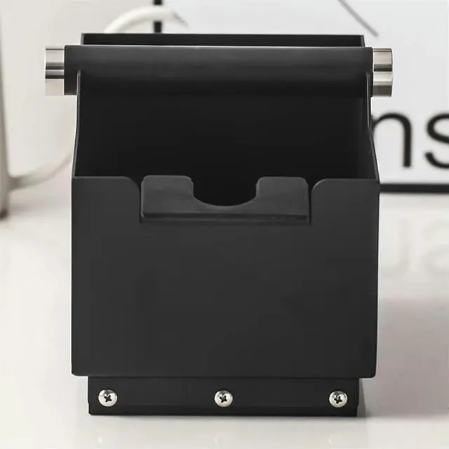 Alt view image 3 of 3 - Coffee Knock Box Anti Slip Shock-Absorbent Espresso Grind Grounds Container Dump Waste Bin Cafe Accessories Tool