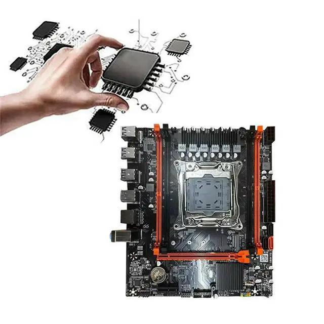 Alt view image 2 of 6 - X99 D4 Desktop Motherboard LGA2011-3 4X DDR4 REG ECC RAM Slots B85 M.2 PCIE SATA3.0 X99 Gaming Motherboard