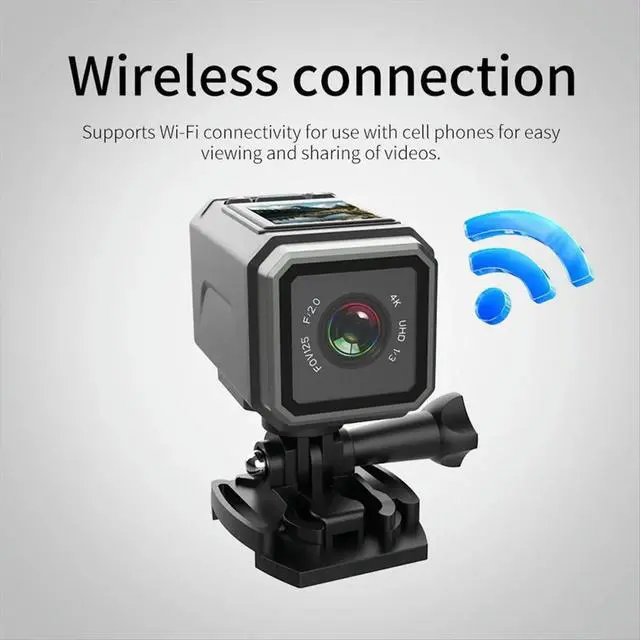Alt view image 2 of 6 - 4K Ultra HD Camera with LCD Screen Waterproof Sports Camera Motorcycle Cam Bicycle Cycling Riding Recorder Camera