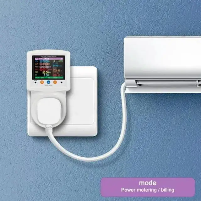 Alt view image 3 of 6 - Power Outlet With LCD Screen Display Remote Control Energy Monitoring