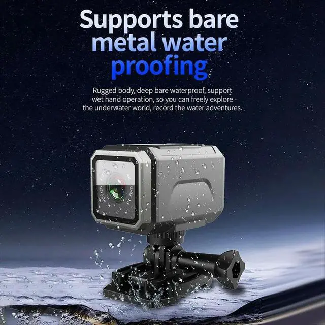 Alt view image 3 of 6 - 4K Ultra HD Camera with LCD Screen Waterproof Sports Camera Motorcycle Cam Bicycle Cycling Riding Recorder Camera