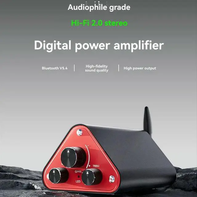 Alt view image 3 of 6 - HiFi Stereo Amplifier 2CH HiFi Receiver High-Fidelity Sound Compact Design Ideal for Home Audio Systems