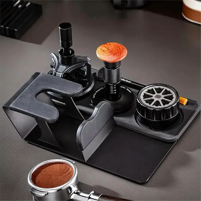 Alt view image 2 of 6 - Coffee Tamper Base Silicone Tamper Pad Anti-Slip Tamper Base Handle Pad Corner Pad Powder Hammer Pad for 51-58mm Handles