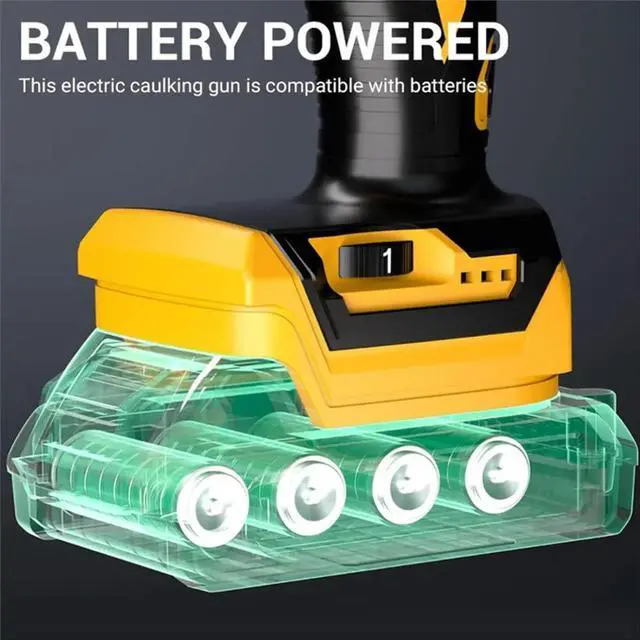 Alt view image 2 of 6 - Electric Caulking Gun with 6-Speed Adjustment and LED Light for Dewalt 20V 18V