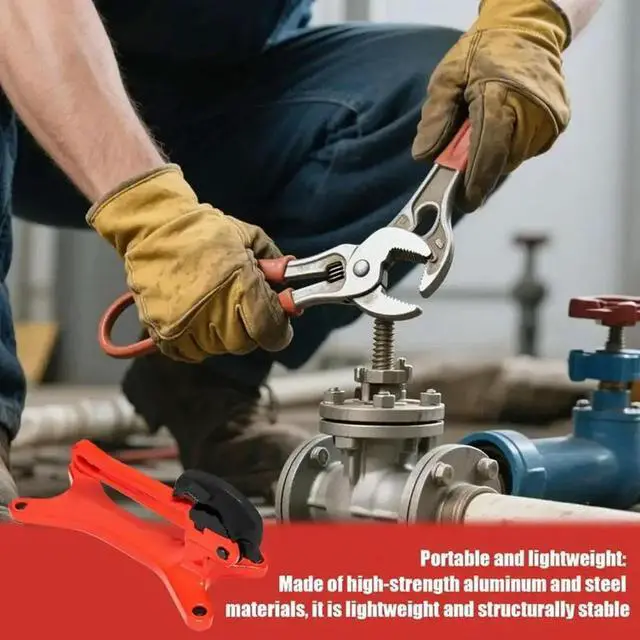Alt view image 3 of 6 - Manuel Pipe Clamps Pipeline Support Solid Base Spring Loaded JawsMultifunctional Tool Gear Aluminum Tube Vice