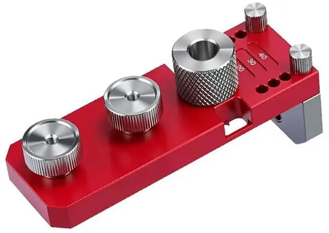 Alt view image 3 of 6 - Aluminum Profile Drill Guide Access Hole Drill Jig with M6/M8 Step Drill Bits for 20 30 40 Series Extrusion Profile