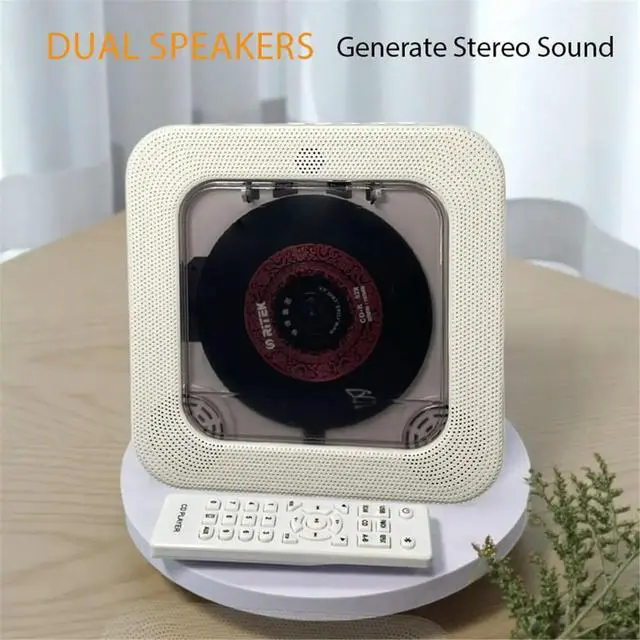 Alt view image 3 of 6 - CD Player Bluetooth HiFi Speaker Players LED Screen CD Music Player with IR Remote Control