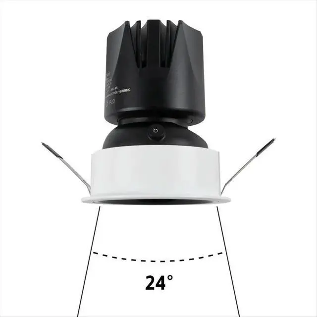 Alt view image 5 of 6 - Matter LED Spotlight 12W Anti-Glare Dimmable Ceiling Light 24°Angle Adjustable Support Voice Control