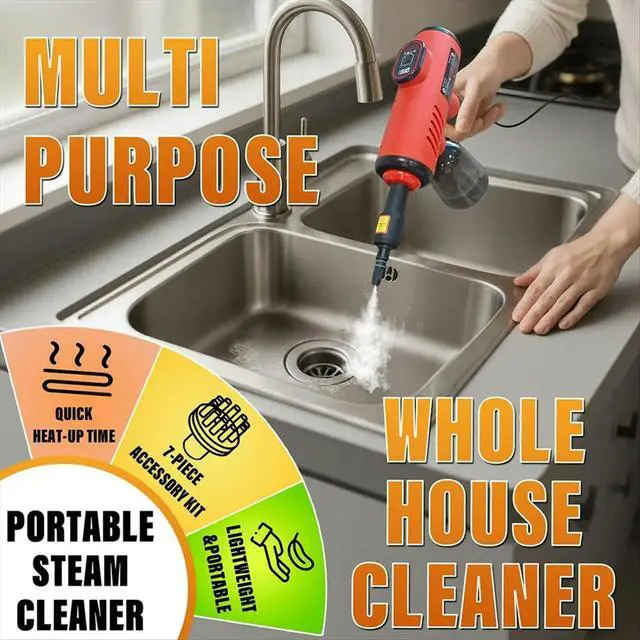 Alt view image 4 of 6 - Multifunctional Household Electric HighTemperature Steam Cleaner Handheld Pressurized Steam Cleaner for Car(EU)