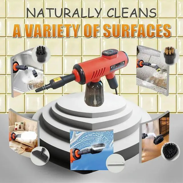 Alt view image 5 of 6 - Multifunctional Household Electric HighTemperature Steam Cleaner Handheld Pressurized Steam Cleaner for Car(EU)