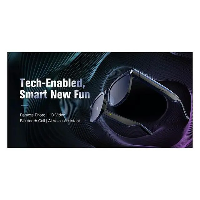 Alt view image 6 of 6 - Glasses with Camera 4K Bluetooth, 8MP Hidden Video, AI Voice, Live Feed, 150+ Language Translate