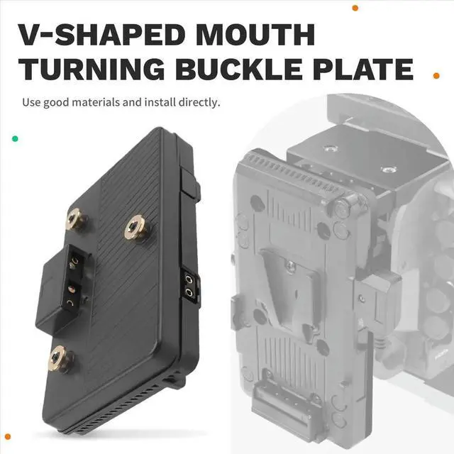 Alt view image 4 of 6 - Converter Plate for V-Lock V-Mount to Anton Bauer Gold Mount Adapter Plate for Panasonic DSLR Camera