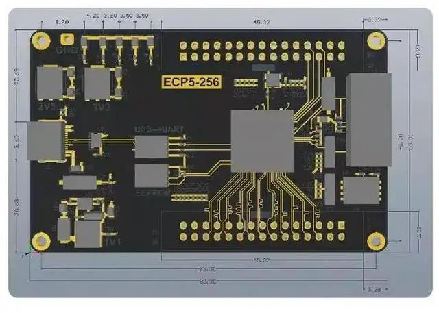 Alt view image 4 of 6 - EPC5-256 LFE5U-25F-6BG256C LATTICE ECP5 Development board