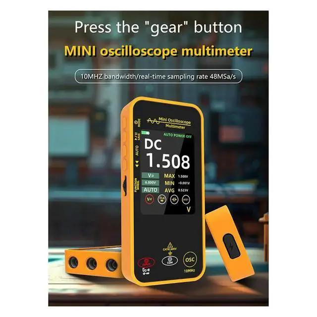 Alt view image 5 of 6 - Graphic Digital Multimeter Oscilloscope High-Precision Multitester Resistance Voltage Capacitance Hz Continuity Tester