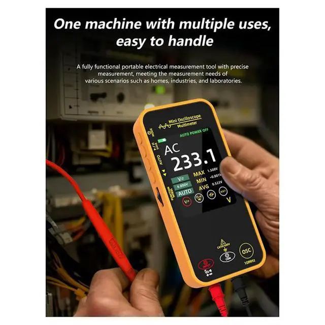 Alt view image 4 of 6 - Graphic Digital Multimeter Oscilloscope High-Precision Multitester Resistance Voltage Capacitance Hz Continuity Tester