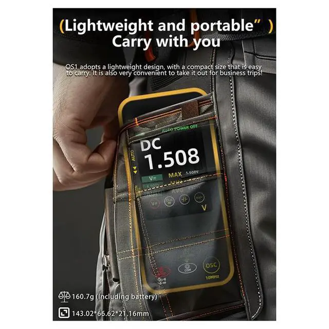 Alt view image 6 of 6 - Graphic Digital Multimeter Oscilloscope High-Precision Multitester Resistance Voltage Capacitance Hz Continuity Tester