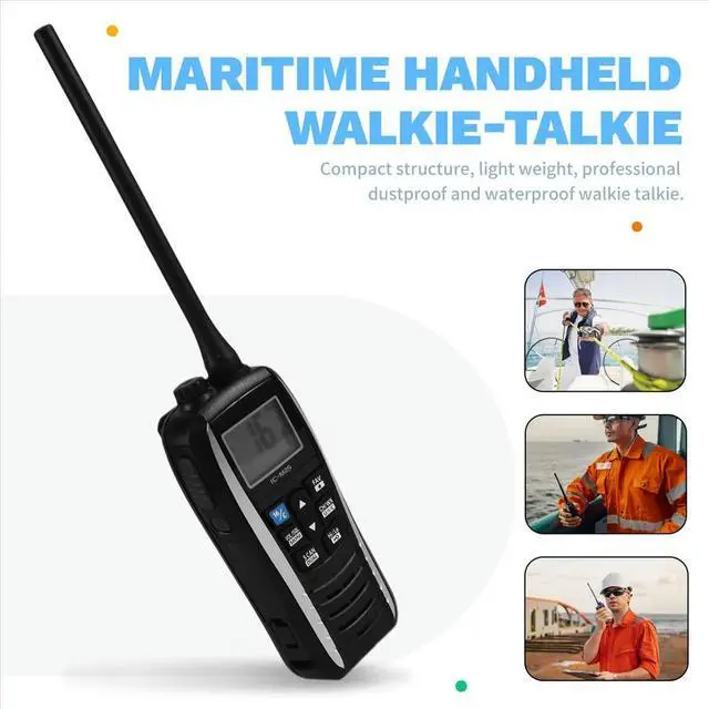 Alt view image 5 of 6 - IC-M25 Walkie Talkie, Maritime Waterproof VHF Floating Handheld, LCD Display, Lightweight and Waterproof EU Plug