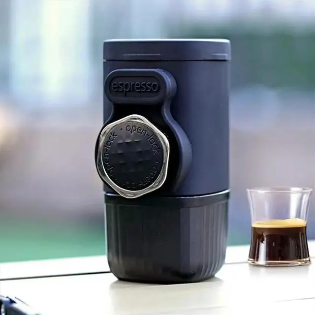 Alt view image 2 of 3 - Manual Hand Pressure Espresso Maker 15Bar Mini,Travel Coffee Machine for Camping Hike Picnic No Batte