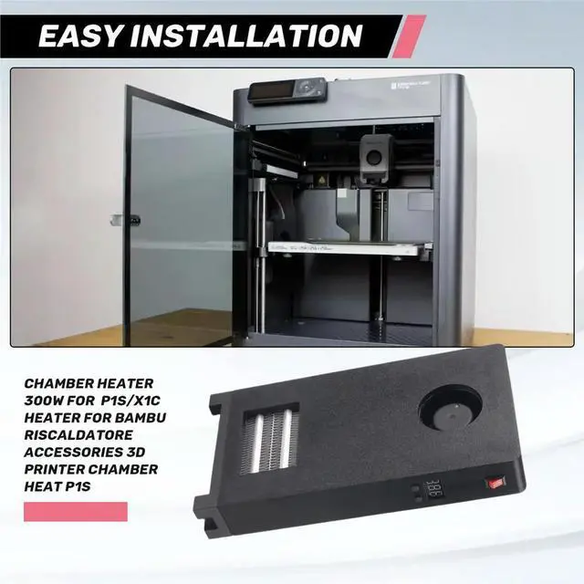 Alt view image 2 of 3 - Chamber Heater 300W for P1S/X1C Heater for Riscaldatore Accessories 3D Printer Chamber Heat P1S