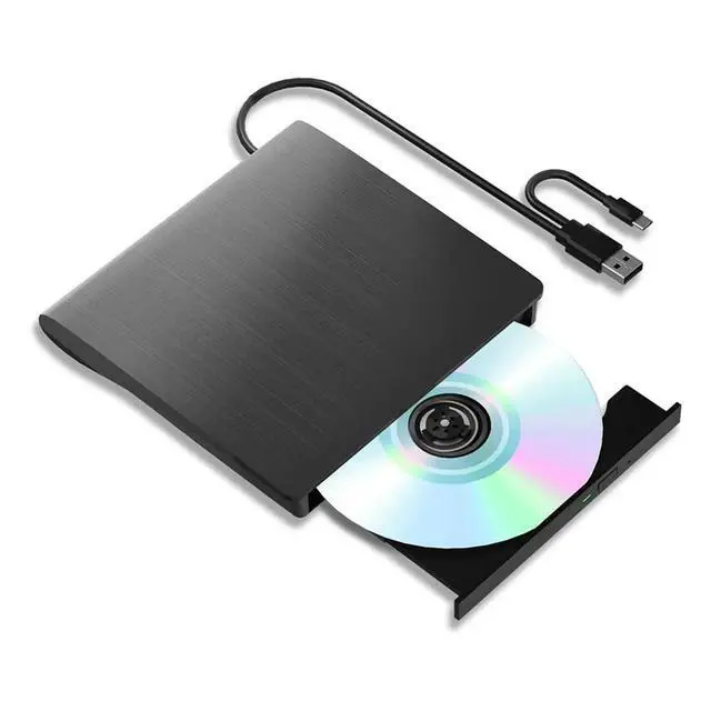 Alt view image 2 of 3 - Dual-Interface Blu-Ray Burning Brushed Finish USB 3.0 External Optical Drive DVD/CD Burner External Laptop DVD Drive