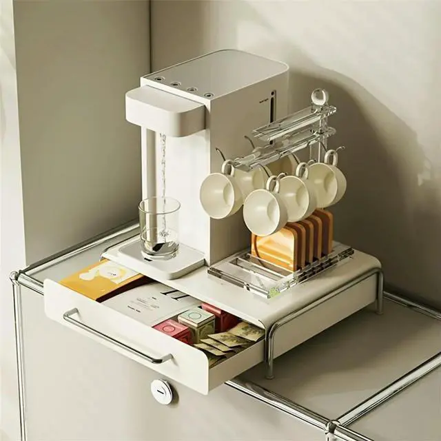 Alt view image 2 of 6 - Elegant l Coffee Pod Holder with Drawer - Kitchen Countertop Organizer for Capsules, Tea Bags & More Black