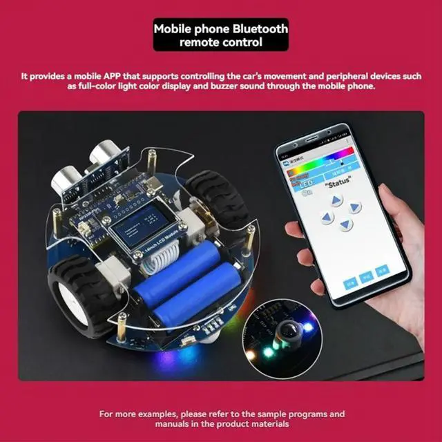 Main image of PicoGo Car Robot RP2350-Plus Development Board with Obstacle Avoidance Module/Tracking Module/Bluetooth Module