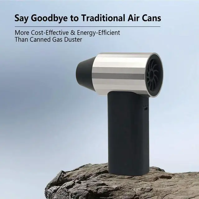 Alt view image 3 of 6 - X20 40MM 110000RPM Turbo Fan 30W Two-Way Fast Charging Violent Fan Leaf Blower Car Wash Turbo Jet Fan Black+Silver