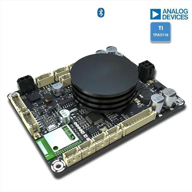 Alt view image 2 of 6 - 2x50 Watt Class D Audio Amplifier Board W Bluetooth 5.0 QCC3034 & ADAU1701 DSP - JAB3+ for Home Speaker DIY
