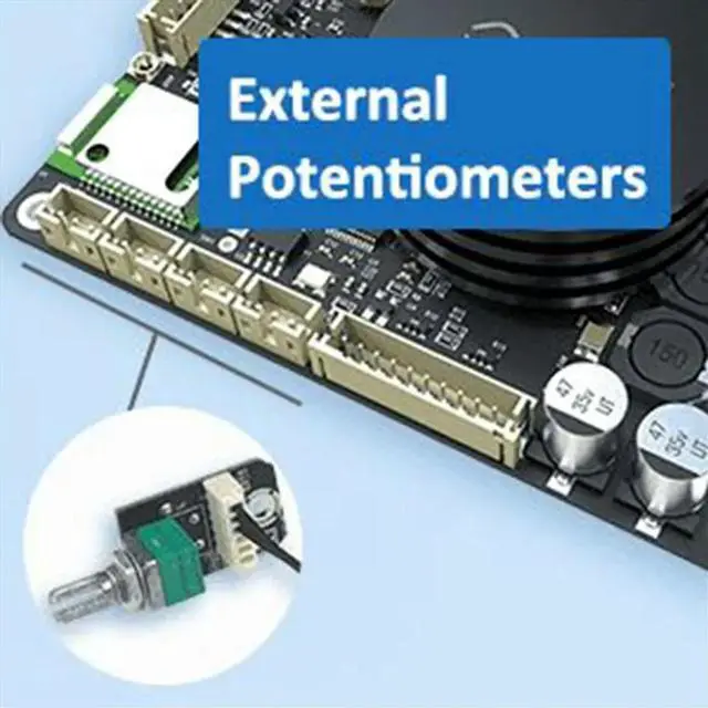 Alt view image 3 of 6 - 2x50 Watt Class D Audio Amplifier Board W Bluetooth 5.0 QCC3034 & ADAU1701 DSP - JAB3+ for Home Speaker DIY