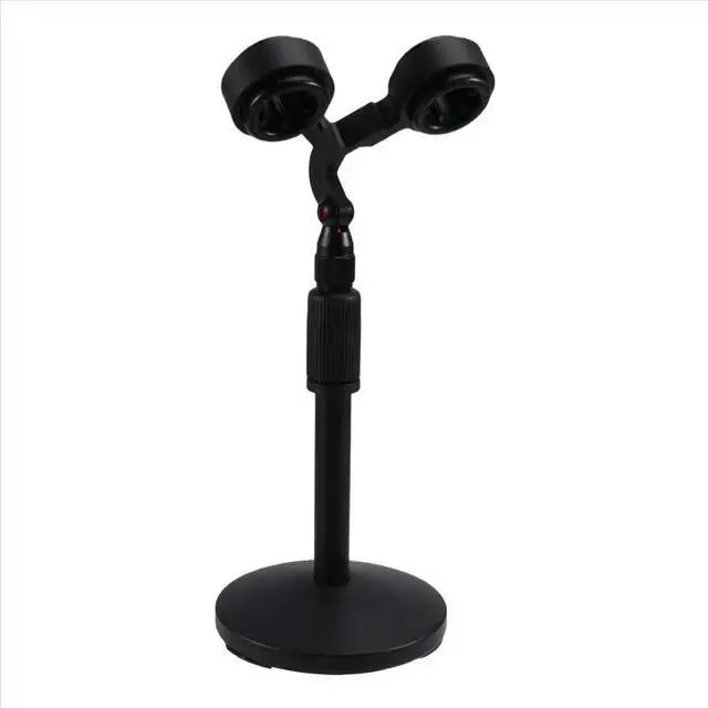 Alt view image 3 of 6 - Dual Microphone Stand Kit for SM57 Universal Twin Support Shock Mount Presidential Microphone Installation