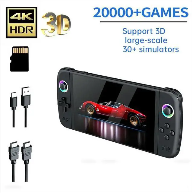 Alt view image 3 of 6 - M27 Retro Handheld Video Game Console 7.0 Inch Big Screen Game Player Support 30+ Emulator 64G 20000 Games