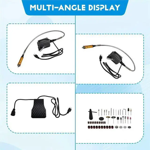 Main image of Hanging Flexshaft Mill 780W Electric Jewelry Grinding Polishing Tools Stepless Speed Stone Wood Sanding Pen Kit US Plug