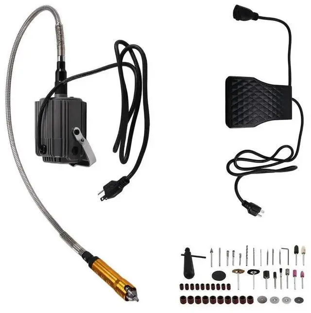 Alt view image 3 of 6 - Hanging Flexshaft Mill 780W Electric Jewelry Grinding Polishing Tools Stepless Speed Stone Wood Sanding Pen Kit US Plug