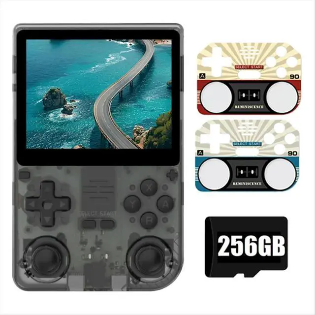 Alt view image 2 of 6 - V20 Retro Video Handheld Game Console 256GB 3.5inch IPS HD Screen A133P Open Source Linux for GBA SFC NDS Simulators A