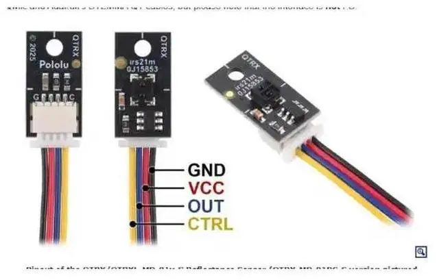 Main image of 4640: QTRXL-MD-01A-S Reflectance Sensor: 1-Channel, 8mm