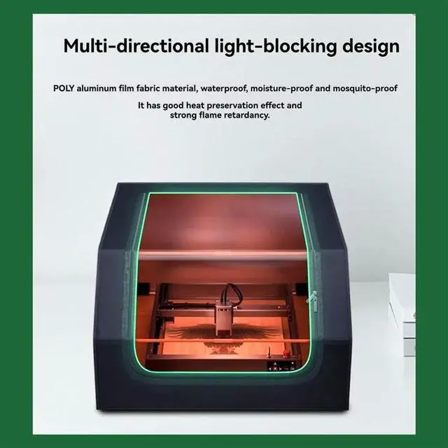 Alt view image 2 of 6 - Engraver Protective Cover Fireproof Dustproof Noise-Reducing Enclosure with Ventilation for Safe Engraver Cutting