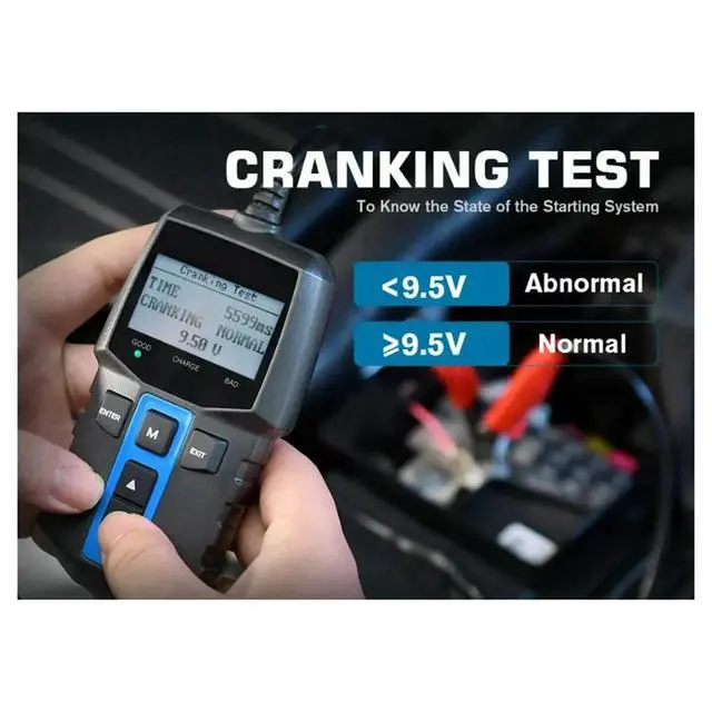 Alt view image 2 of 6 - Car Tester 12V Load Tester 100-2000 CCA Car Alternator Tester Analyzer Charging Cranking System Tester