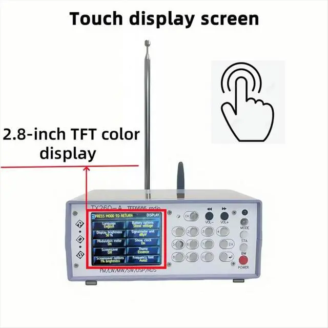 Alt view image 5 of 6 - RX260 Desktop Radio Stereo TEF6686 High Sensitivity Radio Infrared Bluetooth Transmitter with Remote Control