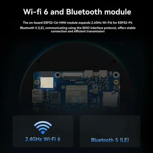 Alt view image 5 of 6 - 4inch Round Touch Display 800x800 Resolution IPS Screen 10-Point Multi-Touch Supports DeepSeAI Voice Interaction