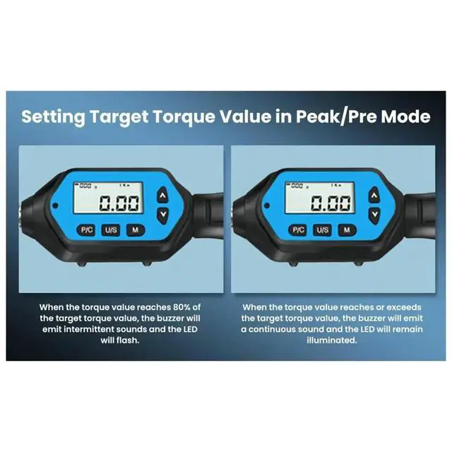 Alt view image 5 of 6 - Mini Digital Torque Wrench ZWM-R Automotive Repair Screw Tightening Torque Wrench with 10-Piece Socket Set ZWM-R-30