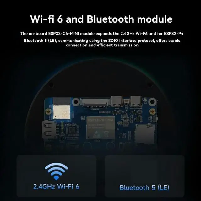 Alt view image 5 of 6 - 3.4inch Round Touch Display 800x800 Resolution IPS Screen 10-Point Multi-Touch Supports DeepSeAI Voice Interaction