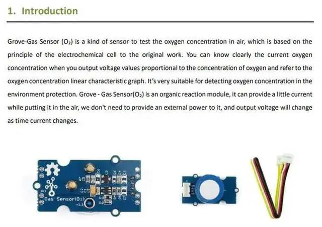 Main image of 101020002 Grove - Gas Sensor (O2) Oxygen Sensor Module Oxygen Concentration Detection Module winder