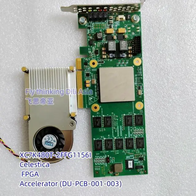 Alt view image 2 of 3 - XC7K480T XC7K480T-2FFG1156 Celestica DU-PCB-001-003 XILINX FPGA development board K7 acceleration card PCIE card KINTEX-7 FPGA