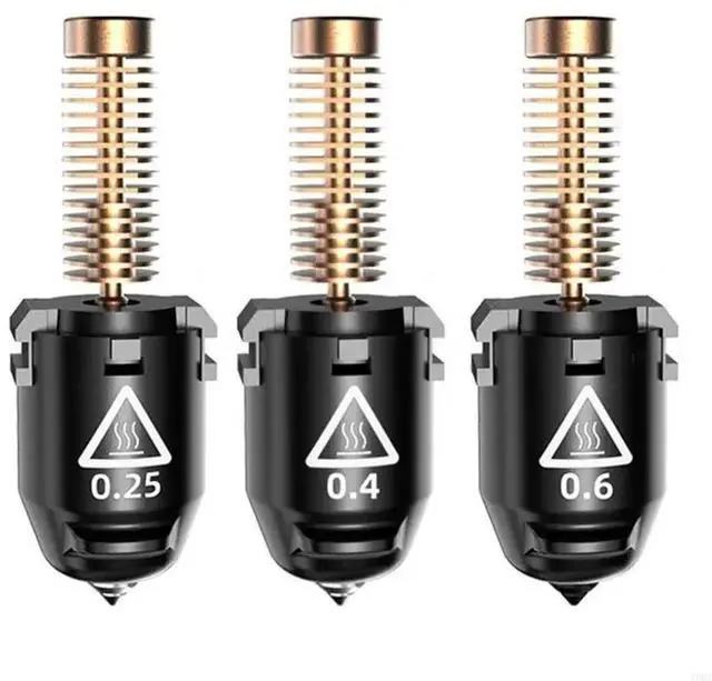 Main image of 2025 Pack Of 3 Precise Nozzles 0.25mm 0.4mm 0.6mm High Temperature Resistant