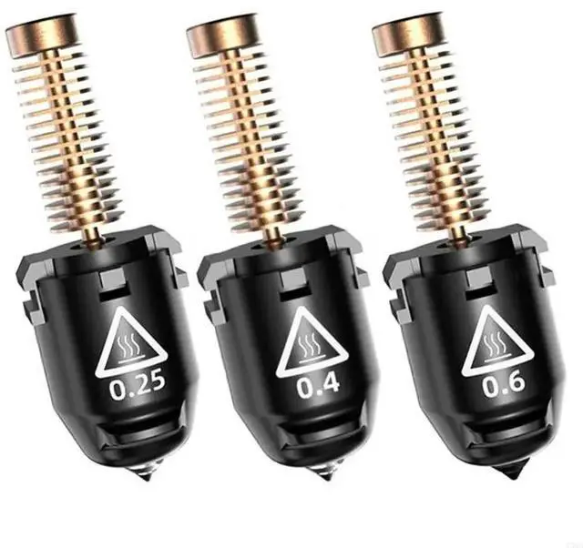 Alt view image 2 of 6 - 2025 Pack Of 3 Precise Nozzles 0.25mm 0.4mm 0.6mm High Temperature Resistant